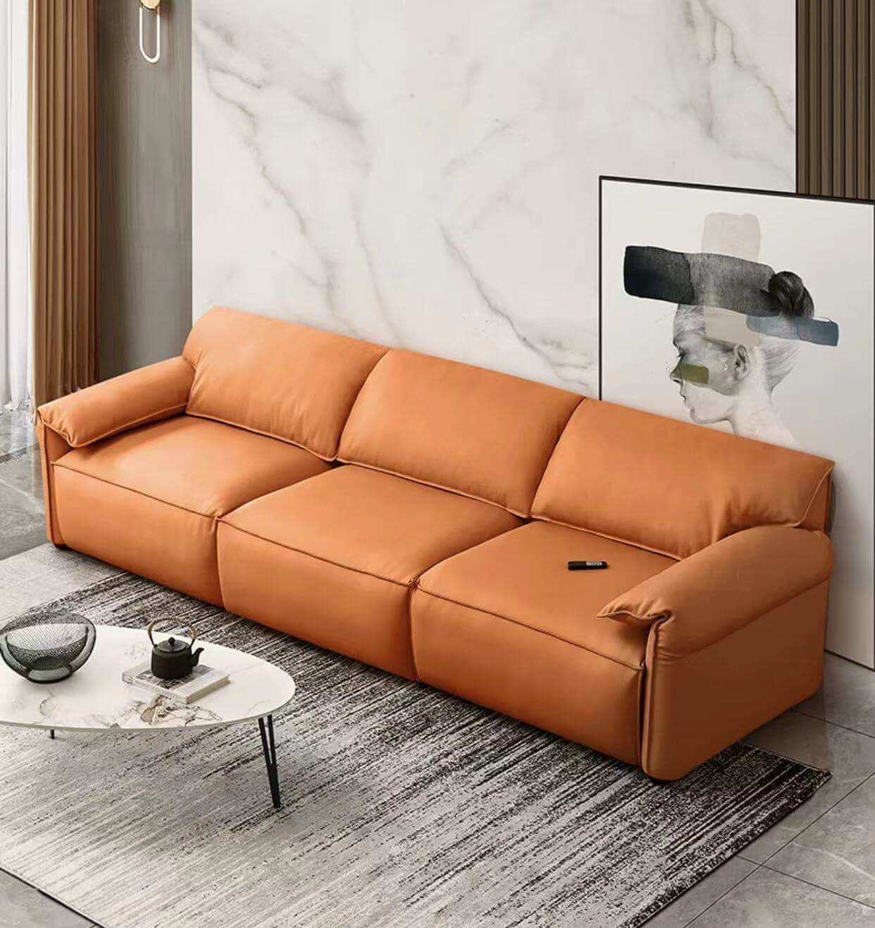 Italian minimalist multifunctional electric sofa bed villa living room video hall electric luxury Sofa